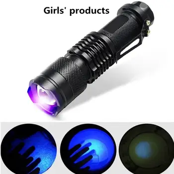 AKDSteel Zoomable Led Flashlight Torch Light Ultra Violet Light Purple light Lamp 14500 Battery For Marker Checker Detection
AKDSteel Zoomable Led Flashlight Torch Light Ultra Violet Light Purple light Lamp 14500 Battery For Marker Checker Detection