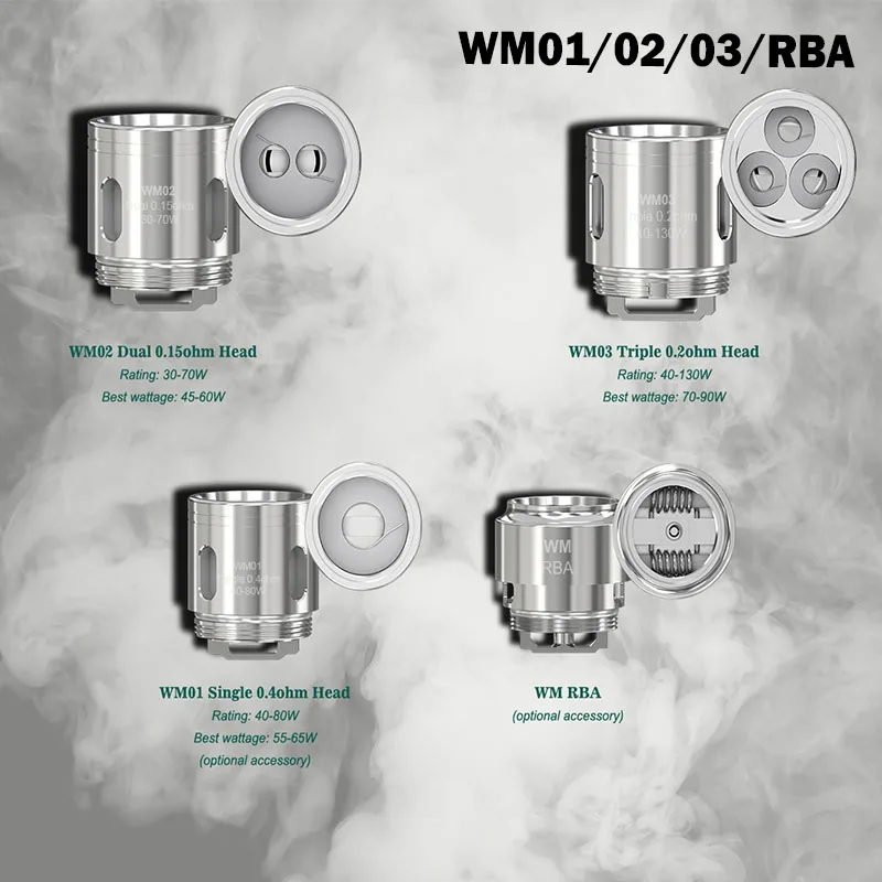 5pcs Wismec WM01 Single Coil 0.4ohm WM02 Dual Coil 0.15ohm WM03 Triple Head 0.2ohm WM RBA Coil For Reuleaux RX GEN3 GNOME Tank
5pcs Wismec WM01 Single Coil 0.4ohm WM02 Dual Coil 0.15ohm WM03 Triple Head 0.2ohm WM RBA Coil For Reuleaux RX GEN3 GNOME Tank