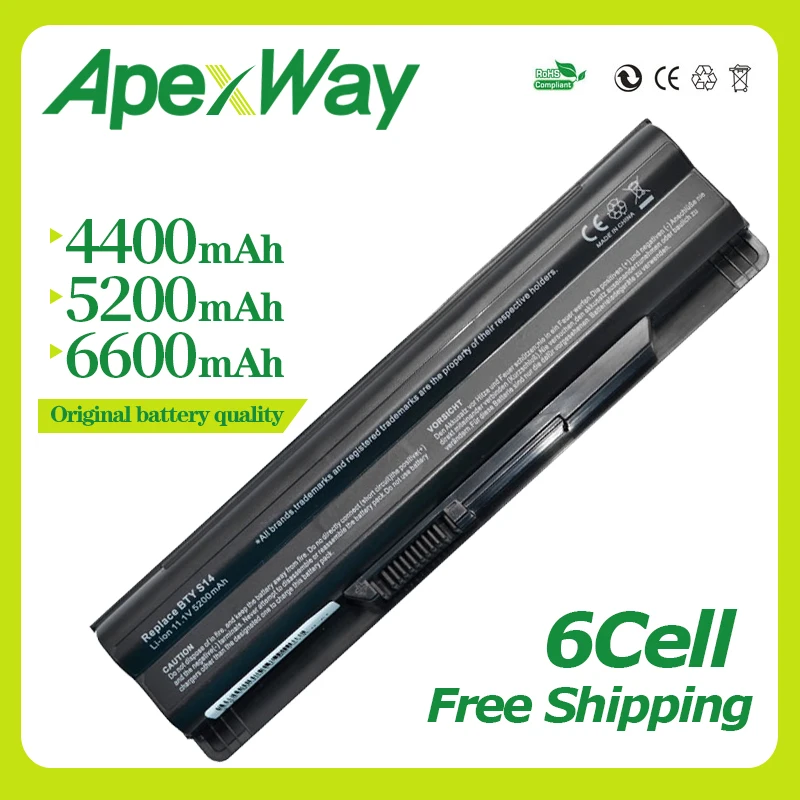 Apexway 6 Cell Battery For MSI GE60 GE70 Series CR41 CX61 CR70 BTY-S14 BTY-S15 CR650 CX650 FR400 FR600 FR610 FR620 FR700 FX400
Apexway 6 Cell Battery For MSI GE60 GE70 Series CR41 CX61 CR70 BTY-S14 BTY-S15 CR650 CX650 FR400 FR600 FR610 FR620 FR700 FX400