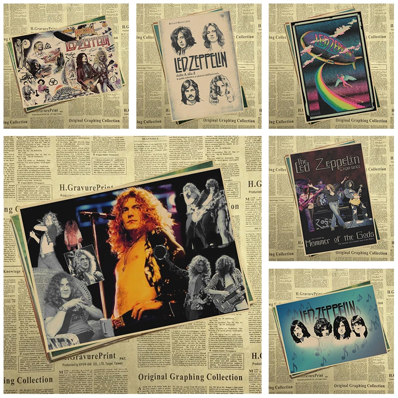Vintage Poster Led Zeppelin kraft paper retro rock poster classic old band retro poster part 2
Vintage Poster Led Zeppelin kraft paper retro rock poster classic old band retro poster part 2