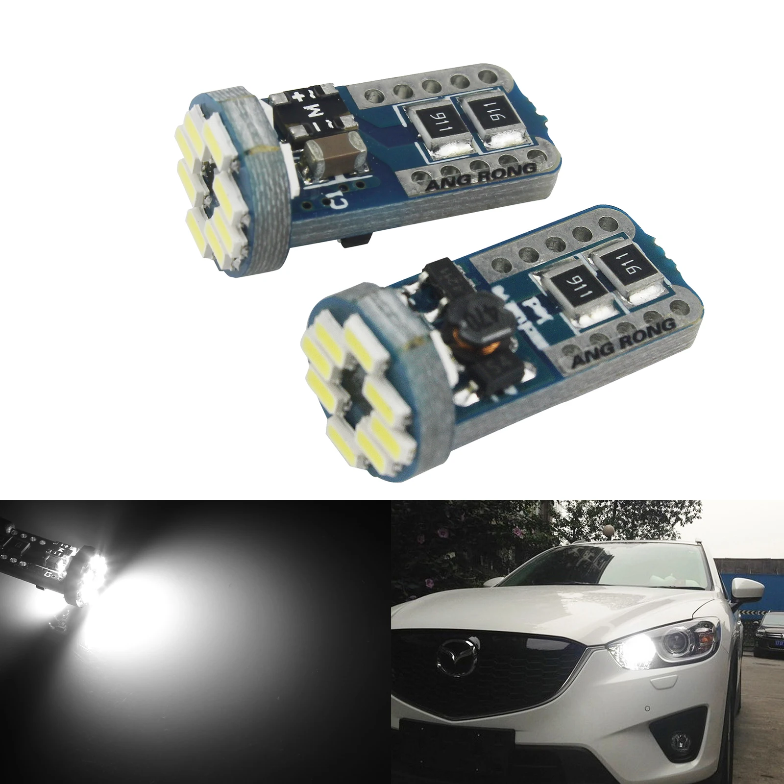 ANGRONG 2x Canbus Wedge T10 501 W5W 12 SMD LED Side Light Number Plate Light Bulb Xenon White
ANGRONG 2x Canbus Wedge T10 501 W5W 12 SMD LED Side Light Number Plate Light Bulb Xenon White