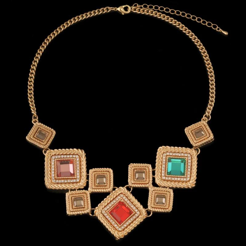 MxGXfam Bohemia Style Necklace Multicolor Crystal 18 Yellow Gold Color Retro Vintage Party
MxGXfam Bohemia Style Necklace Multicolor Crystal 18 Yellow Gold Color Retro Vintage Party