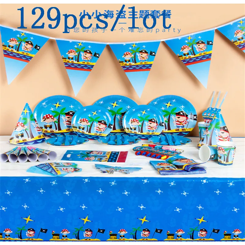 New 129Pcs Little Pirate Theme Paper Cup Plate Straw Event Party Gift Bag Kid Boy Birthday Party Wedding Hat Decoration Supply
New 129Pcs Little Pirate Theme Paper Cup Plate Straw Event Party Gift Bag Kid Boy Birthday Party Wedding Hat Decoration Supply