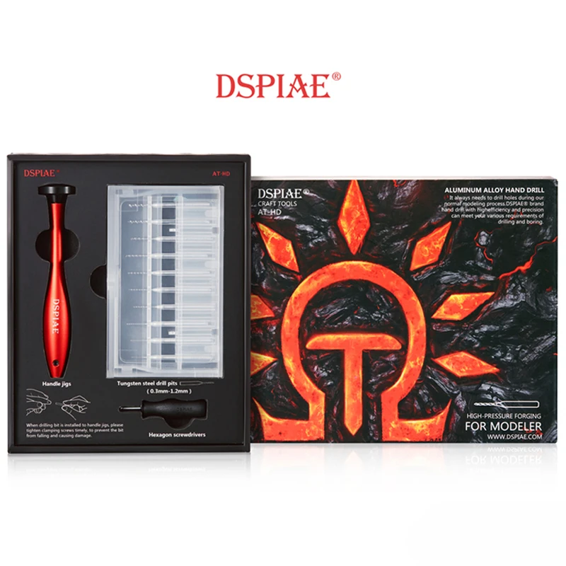 DSPIAE AT-HD Model Metal Hand Drill 0.3~1.2 bits Set Modeling Craft Tools Hobby Accessory
DSPIAE AT-HD Model Metal Hand Drill 0.3~1.2 bits Set Modeling Craft Tools Hobby Accessory