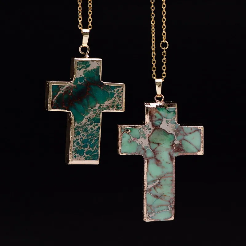 SEDmart Cross Shape Natural Stone Crystal Pendant Necklace Druzy Drusy Geode Gem Stone Necklaces Women
SEDmart Cross Shape Natural Stone Crystal Pendant Necklace Druzy Drusy Geode Gem Stone Necklaces Women
