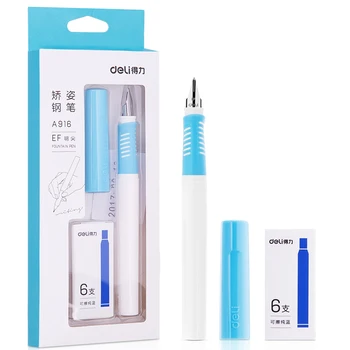 Deli Iraurita Pen 0.38mm Fountain Pen Ink Sac EF Nib Metal and Plastic Corrective Posture Pen Practice Gift Box Writing Supplies
Deli Iraurita Pen 0.38mm Fountain Pen Ink Sac EF Nib Metal and Plastic Corrective Posture Pen Practice Gift Box Writing Supplies