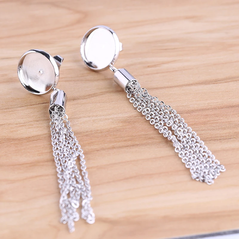 onwear stainless steel fit 12mm cabochon stud earring base blanks with tassel charms diy bezel settings for earrings making
onwear stainless steel fit 12mm cabochon stud earring base blanks with tassel charms diy bezel settings for earrings making