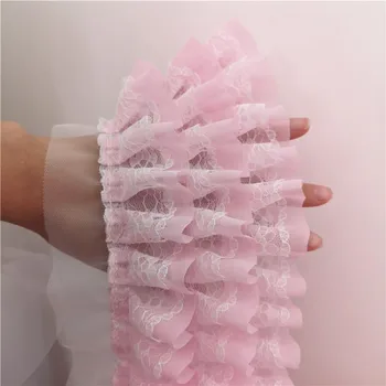 Multi-color Three-layer Mesh Pleated Lace Chiffon Dress Cuff Lace Accessories Skirt Lace Fabric DIY Handmade width 11cm 3meter
Multi-color Three-layer Mesh Pleated Lace Chiffon Dress Cuff Lace Accessories Skirt Lace Fabric DIY Handmade width 11cm 3meter