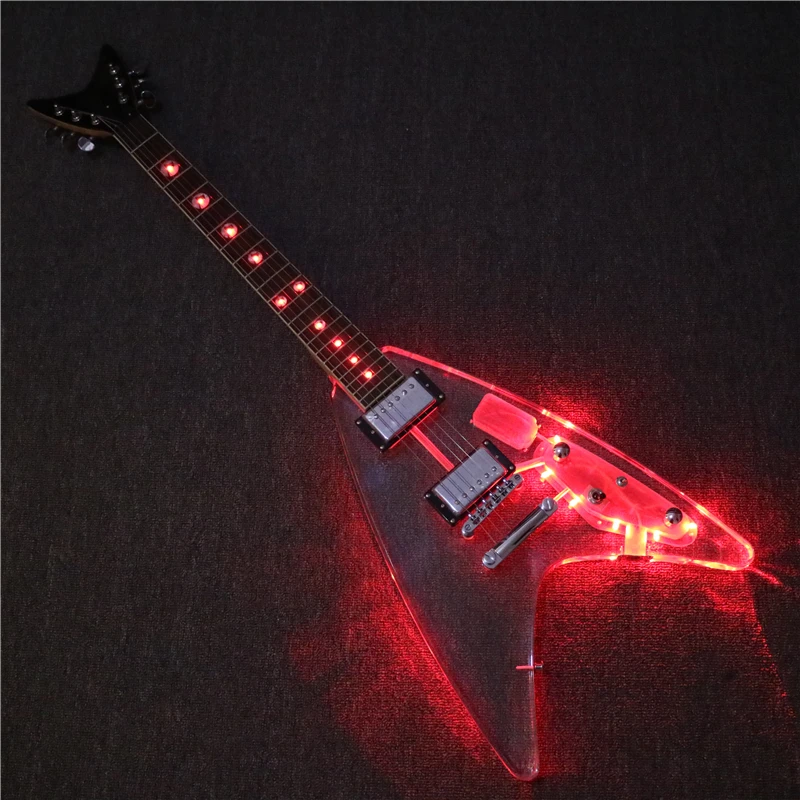 Afanti Music V shape Acrylic Body Electric guitar with Red LED lights (PAG-171)
Afanti Music V shape Acrylic Body Electric guitar with Red LED lights (PAG-171)