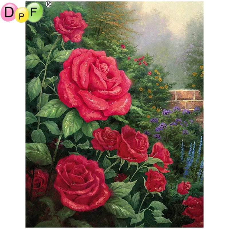 DPF DIY garden red flower rose 5D crafts diamond painting cross stitch needlework diamond mosaic square decor diamond embroidery
DPF DIY garden red flower rose 5D crafts diamond painting cross stitch needlework diamond mosaic square decor diamond embroidery