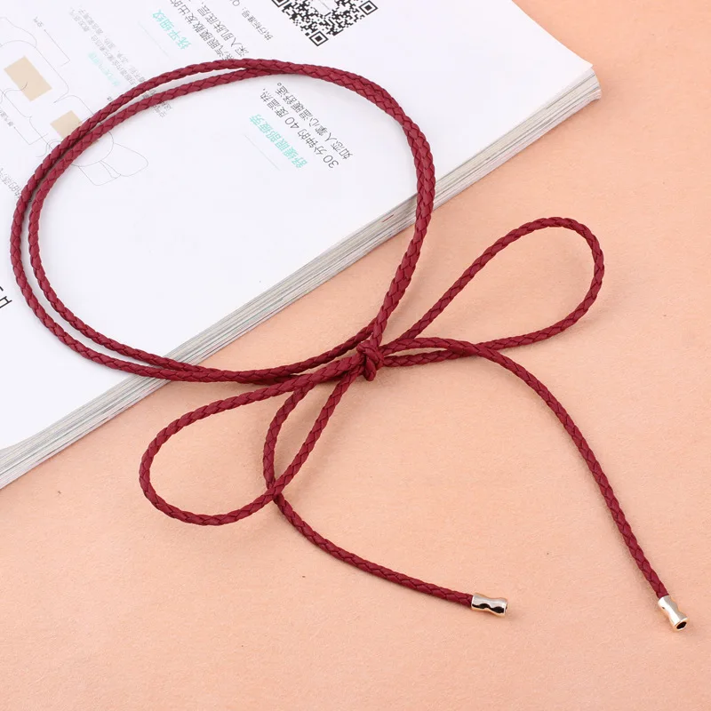 Women Knotted Belt Alloy Pendant Belts Women's Dress Accessories Long Faux Leather Waist Chain Candy Colors Braid Belts
Women Knotted Belt Alloy Pendant Belts Women's Dress Accessories Long Faux Leather Waist Chain Candy Colors Braid Belts