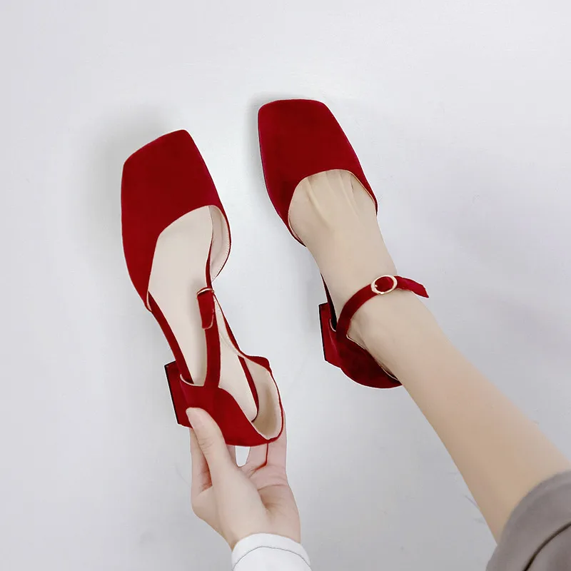 YMECHIC 2019 Summer Heels Women Flock Red Beige Black Mary Jane Shoes Daily Casual Medium Block Heel Pumps Women Shoes Plus Size
YMECHIC 2019 Summer Heels Women Flock Red Beige Black Mary Jane Shoes Daily Casual Medium Block Heel Pumps Women Shoes Plus Size