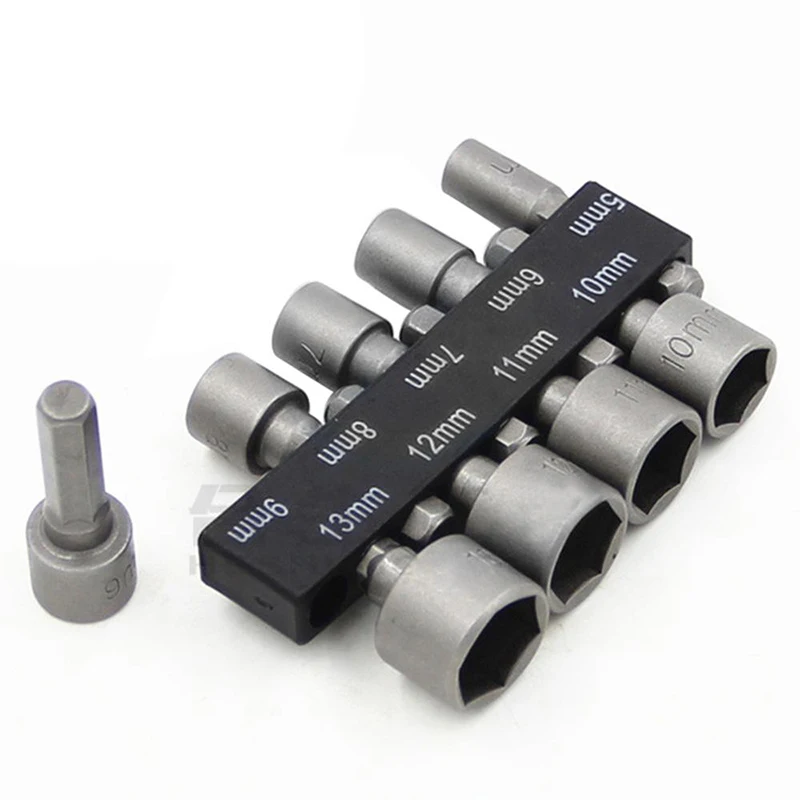 9pcs 6.35mm Hex Shank 5-13mm Socket Wrench Screw Power Drill Adapter Tool Nut Driver Drill Bit Set For Screws Hooks Bolt Heads
9pcs 6.35mm Hex Shank 5-13mm Socket Wrench Screw Power Drill Adapter Tool Nut Driver Drill Bit Set For Screws Hooks Bolt Heads