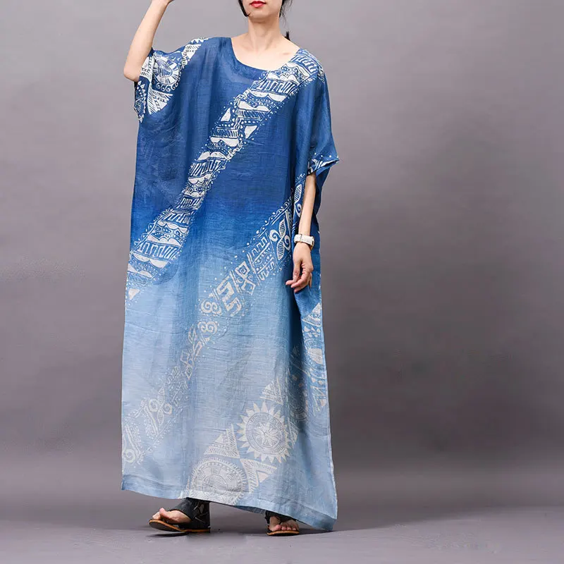 Johnature Women Print Floral Robes Ramie Dress High Quality Plus Size Women Cloths 2019 Summer New Blue Bat Sleeve Dress Vintage
Johnature Women Print Floral Robes Ramie Dress High Quality Plus Size Women Cloths 2019 Summer New Blue Bat Sleeve Dress Vintage