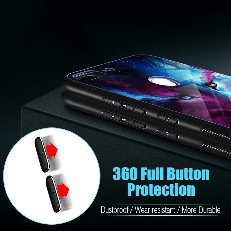 Hisomone Animal Tempered Glass Case For Huawei P20 Lite Pro Mate 10 Lite P Smart Enjoy 7S Pattern Case On Honor 9 Lite 9 10