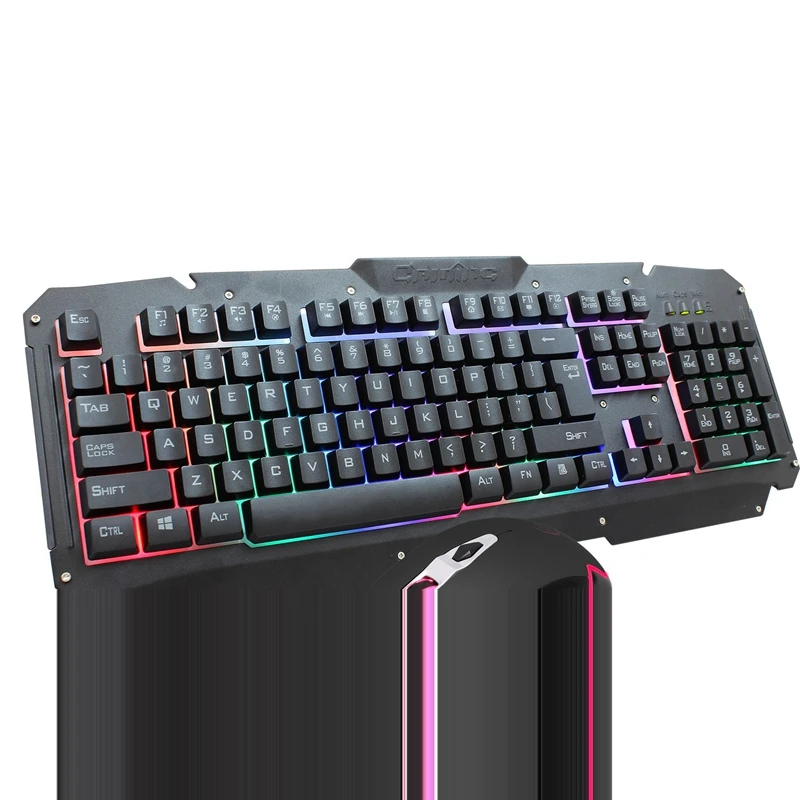 Multiple Color Rainbow Led Backlit Mechanical Feeling Usb Wired Gaming Keyboard and Mouse Combo for Pubg Lol Dota2
Multiple Color Rainbow Led Backlit Mechanical Feeling Usb Wired Gaming Keyboard and Mouse Combo for Pubg Lol Dota2
