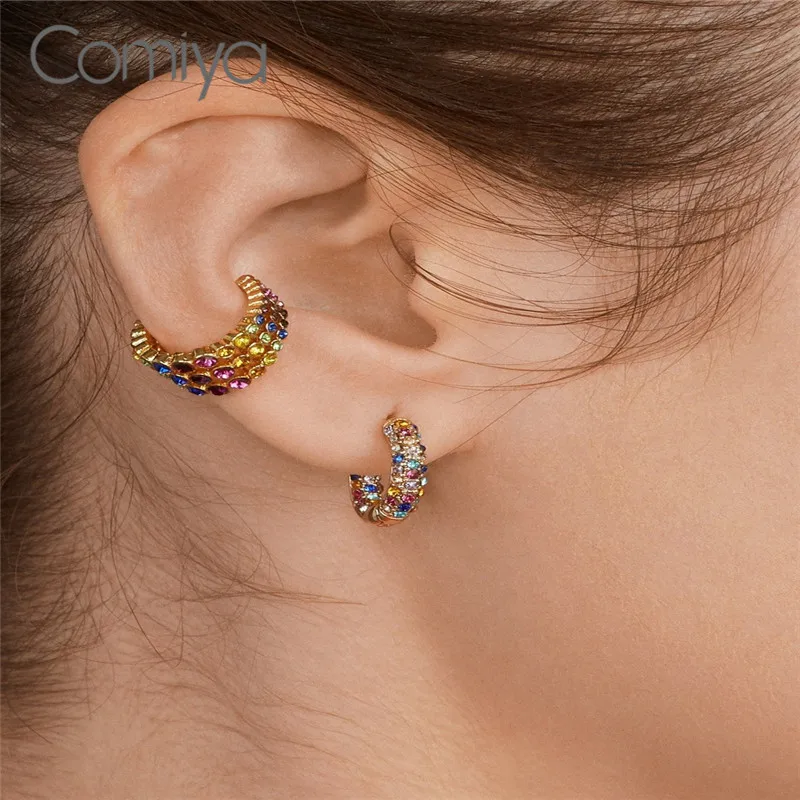 Comiya Stud Earrings For Women Gold Color Zinc Alloy Crystal Mosaic Indian Jewelry Earring Korean Fashion Brincos Feminino
Comiya Stud Earrings For Women Gold Color Zinc Alloy Crystal Mosaic Indian Jewelry Earring Korean Fashion Brincos Feminino