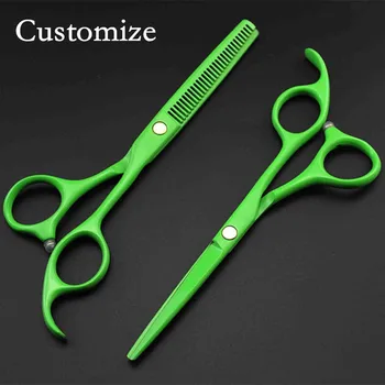 Custom 440c 6cr13 5.5 inch green cut hair scissors cutting barber tools makas thinning scissor shears hairdressing scissors set
Custom 440c 6cr13 5.5 inch green cut hair scissors cutting barber tools makas thinning scissor shears hairdressing scissors set