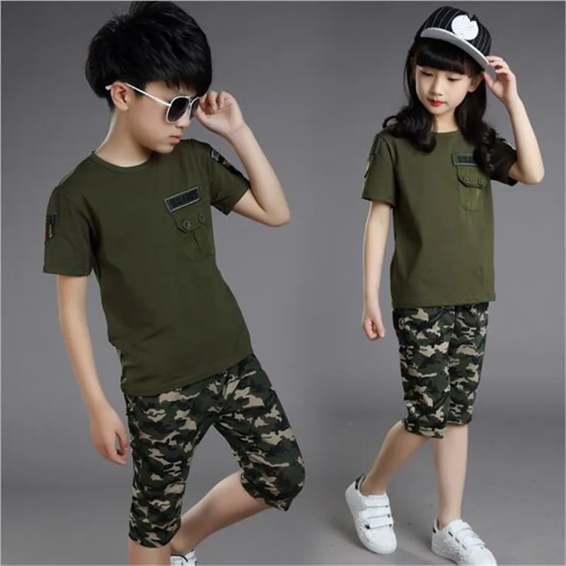 2018 Summer Boys Girls Children's Clothing Set Camouflage Short-sleeve T-Shirt+Shorts 2 Piece Sets Kids Casual Sport Suits
2018 Summer Boys Girls Children's Clothing Set Camouflage Short-sleeve T-Shirt+Shorts 2 Piece Sets Kids Casual Sport Suits