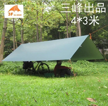 3F ul gear ultralight beach awning camping tent 4*3m tarp 210T with silver coating tilt sun shelter Pergola with aluminum rod
3F ul gear ultralight beach awning camping tent 4*3m tarp 210T with silver coating tilt sun shelter Pergola with aluminum rod