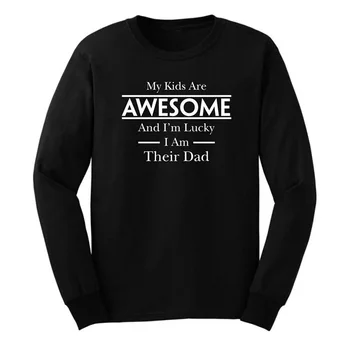 Loo Show Mens My Kids are Awesome Lucky I am Their Dad Long Sleeve Adult T-Shirts Casual Men Tee
Loo Show Mens My Kids are Awesome Lucky I am Their Dad Long Sleeve Adult T-Shirts Casual Men Tee