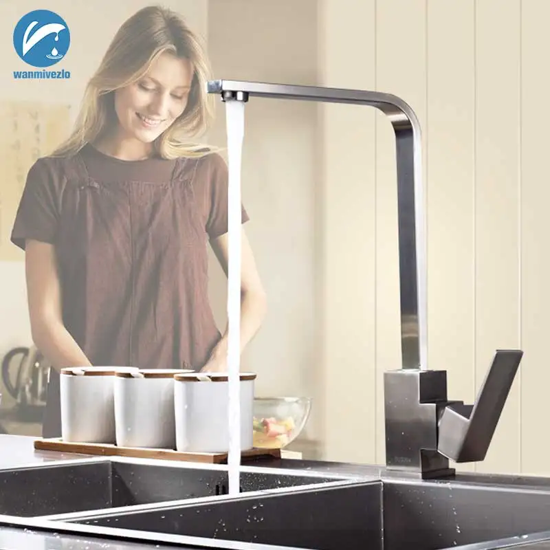 Brushed Nickel Kitchen Faucet Square Handle Stainless Steel Crane Deck Mounted Bathroom Kitchen Tap Hot Cold Water Mixer Tap
Brushed Nickel Kitchen Faucet Square Handle Stainless Steel Crane Deck Mounted Bathroom Kitchen Tap Hot Cold Water Mixer Tap