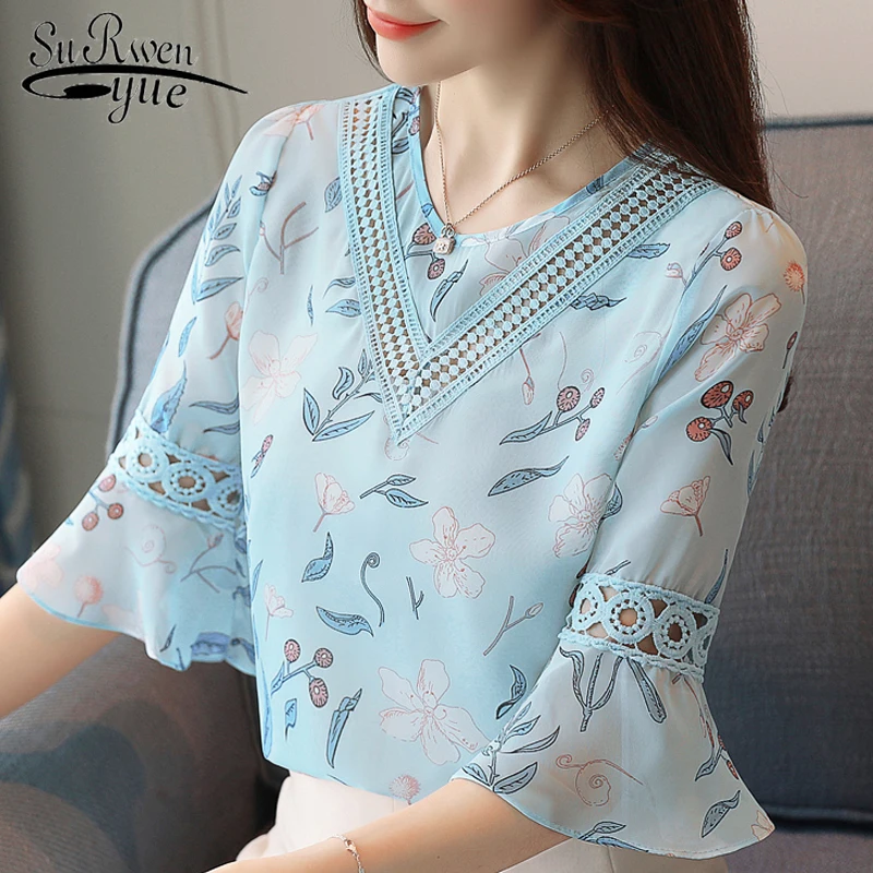 2019 fashion print chiffon blouse women shirt flare sleeve summer women tops hollow chiffon women blouses shirts blusas 0278 40
2019 fashion print chiffon blouse women shirt flare sleeve summer women tops hollow chiffon women blouses shirts blusas 0278 40