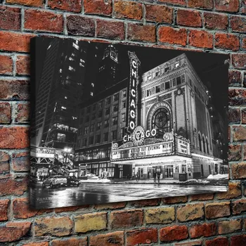 Office Wall Art Frame 1 Piece Canvas Painting Black And White City Retro Pictures Prints Room Chicago Theater Poster Home Decor 
Office Wall Art Frame 1 Piece Canvas Painting Black And White City Retro Pictures Prints Room Chicago Theater Poster Home Decor