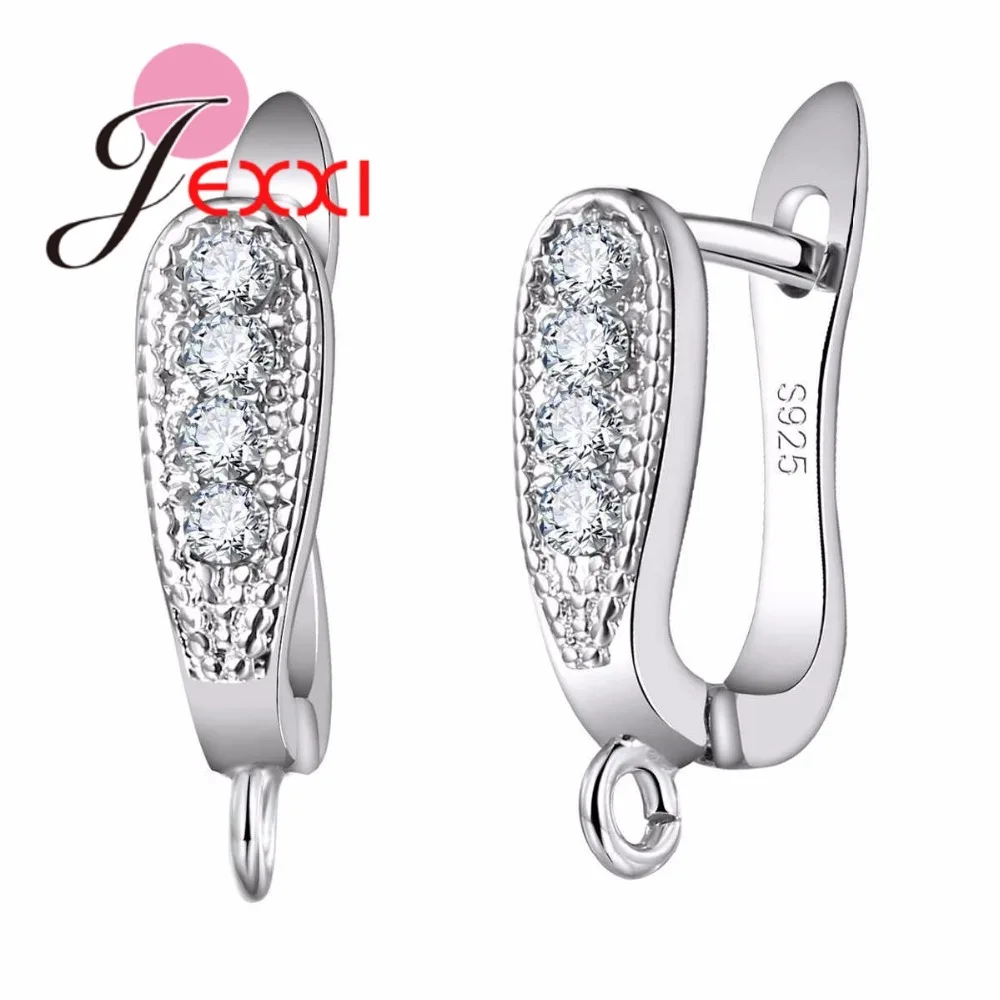 Fashion 925 Sterling Silver Hoop Earrings Tiny CZ Crystal Paved for Women DIY Making Jewelry Earrings Jewelry Fingdings
Fashion 925 Sterling Silver Hoop Earrings Tiny CZ Crystal Paved for Women DIY Making Jewelry Earrings Jewelry Fingdings