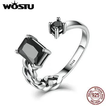 WOSTU 2020 Brand New 925 Sterling Silver Elegance Black CZ Open Finger Rings For Women Men Unisex Vintage Fine Jewelry CSR043
WOSTU 2020 Brand New 925 Sterling Silver Elegance Black CZ Open Finger Rings For Women Men Unisex Vintage Fine Jewelry CSR043