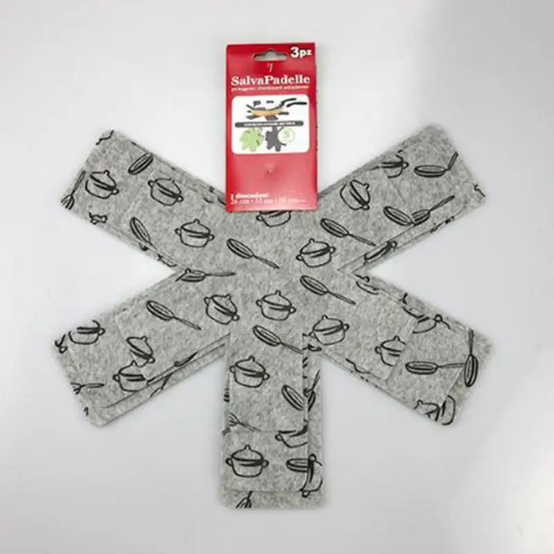 Pot & Pan Protectors Gray Print Premium Divider Pads to Prevent Gray Pot Protect Scratching Divider Cookware Surfaces
Pot & Pan Protectors Gray Print Premium Divider Pads to Prevent Gray Pot Protect Scratching Divider Cookware Surfaces