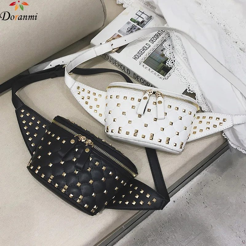 DORANMI Hot Rivet Waist Pack 2018 Luxury Brand Designed Solid Leather Fanny Packs Fashion Waist Bag Small Belt Bags CBB132
DORANMI Hot Rivet Waist Pack 2018 Luxury Brand Designed Solid Leather Fanny Packs Fashion Waist Bag Small Belt Bags CBB132
