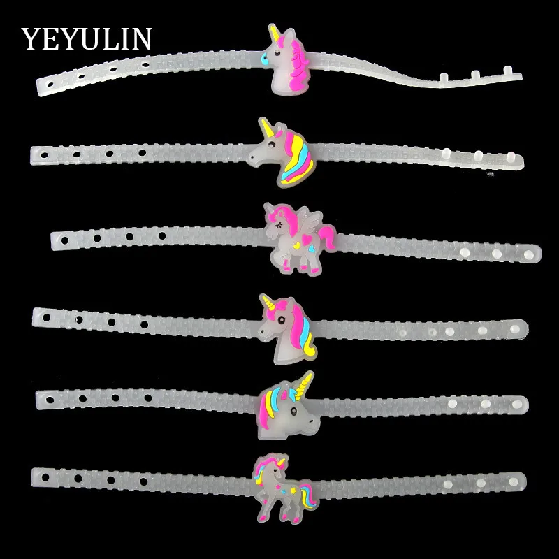 New Design Cute Lovely Unicorn Children Noctiluca Bracelet For Girls Kids Bangles Jewelry Birthday Party Gift 6pcs
New Design Cute Lovely Unicorn Children Noctiluca Bracelet For Girls Kids Bangles Jewelry Birthday Party Gift 6pcs