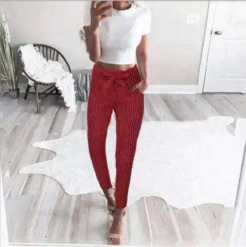 New Women Sexy Fashion Skinny Striped Slim Casual High Waist Solid Pencil Pants Ladies Trousers Flat Drawstring Long Pants
New Women Sexy Fashion Skinny Striped Slim Casual High Waist Solid Pencil Pants Ladies Trousers Flat Drawstring Long Pants