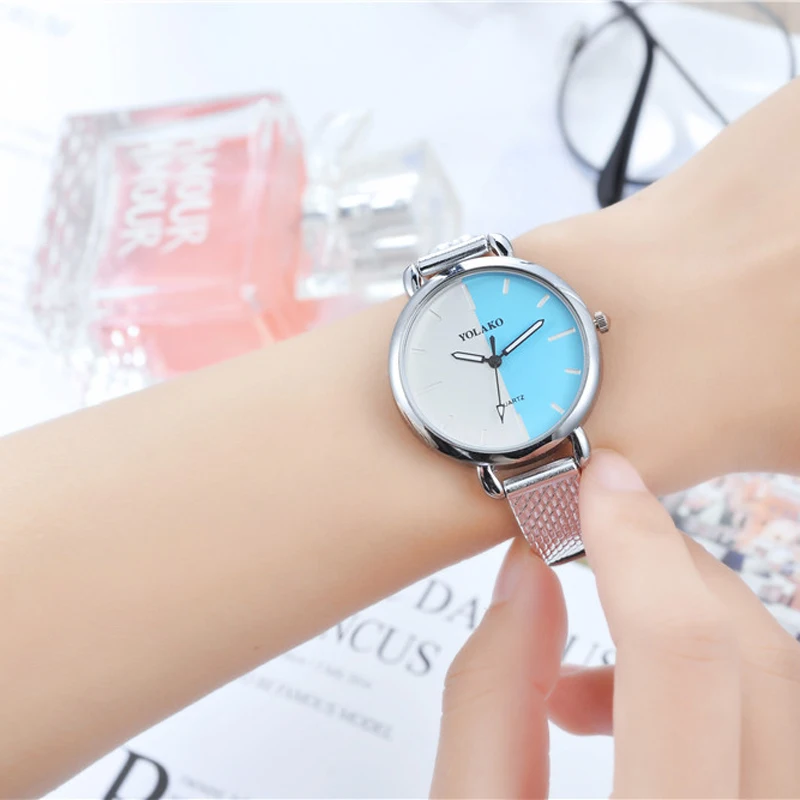 Half Women Watch Color Pattern belt Mesh Strap Ladies Quartz Ultra-thin Casual Female Wristwatch Clock Gift Relogio Feminino
Half Women Watch Color Pattern belt Mesh Strap Ladies Quartz Ultra-thin Casual Female Wristwatch Clock Gift Relogio Feminino