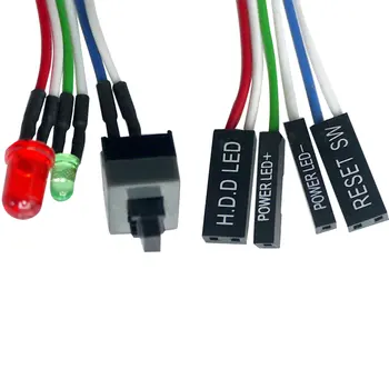 Marsnaska 5Pcs Case Desktop ATX Power On Reset Switch Cable With LED Light For PC Computer High Quality
Marsnaska 5Pcs Case Desktop ATX Power On Reset Switch Cable With LED Light For PC Computer High Quality