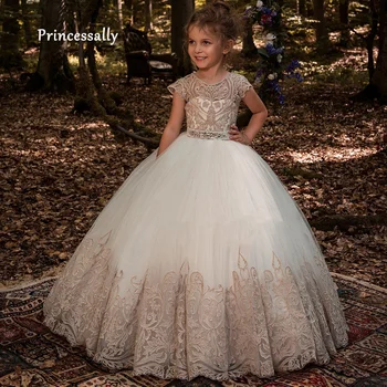 New Ball Gown Flower Girl Dress Lace Wedding Party Holiday Birthday Tulle Sheer Back Crystal Belt Cheap Toddler Flower Girl Gown
New Ball Gown Flower Girl Dress Lace Wedding Party Holiday Birthday Tulle Sheer Back Crystal Belt Cheap Toddler Flower Girl Gown