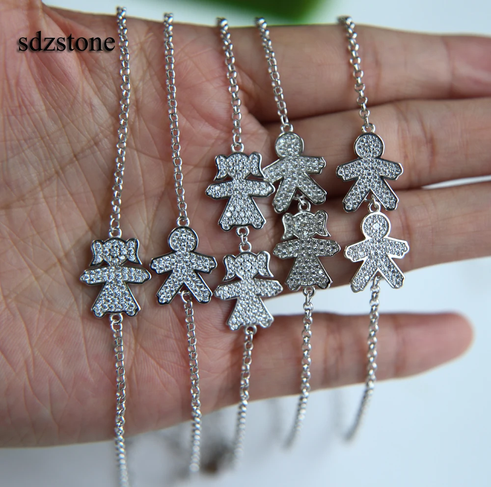 micro pave cz 925 sterling silver boy girl charm lovely kids jewelry Cute sparking charms bracelet bangle
micro pave cz 925 sterling silver boy girl charm lovely kids jewelry Cute sparking charms bracelet bangle