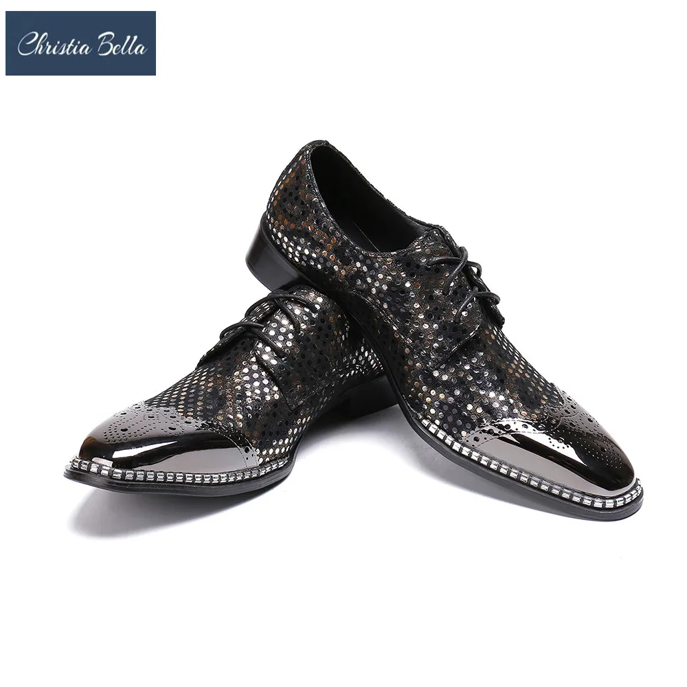 Christia Bella Luxury Mens Business Leisure Leather Shoes Fashion Designer Bling Lace-up Shoes Man Metal Toe Charm Boat Shoes
Christia Bella Luxury Mens Business Leisure Leather Shoes Fashion Designer Bling Lace-up Shoes Man Metal Toe Charm Boat Shoes