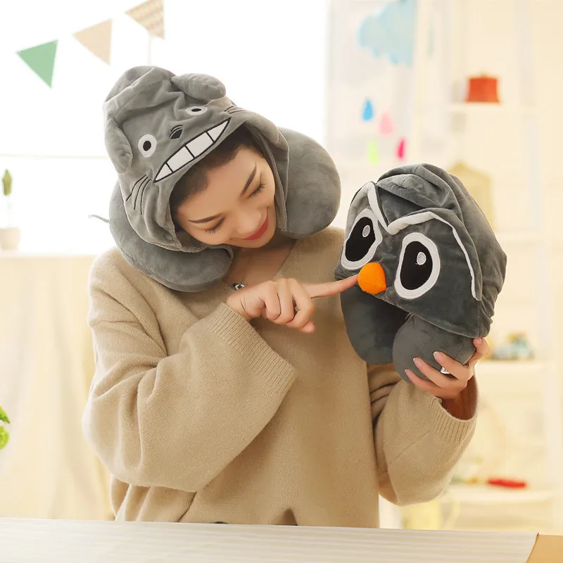 U Shaped Travel Pillows Unicorn Cute Cartoon Totoro Cat Soft Hooded Neck Pillow Office Rest Cushion with A Hood
U Shaped Travel Pillows Unicorn Cute Cartoon Totoro Cat Soft Hooded Neck Pillow Office Rest Cushion with A Hood