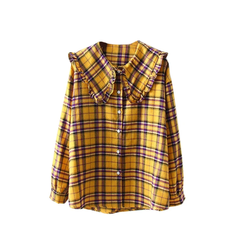 Women Casual Retro Temperament Tops Summer Plaid Print Shirts Fit Long Sleeve Blouse Tee Lapel Tops
Women Casual Retro Temperament Tops Summer Plaid Print Shirts Fit Long Sleeve Blouse Tee Lapel Tops
