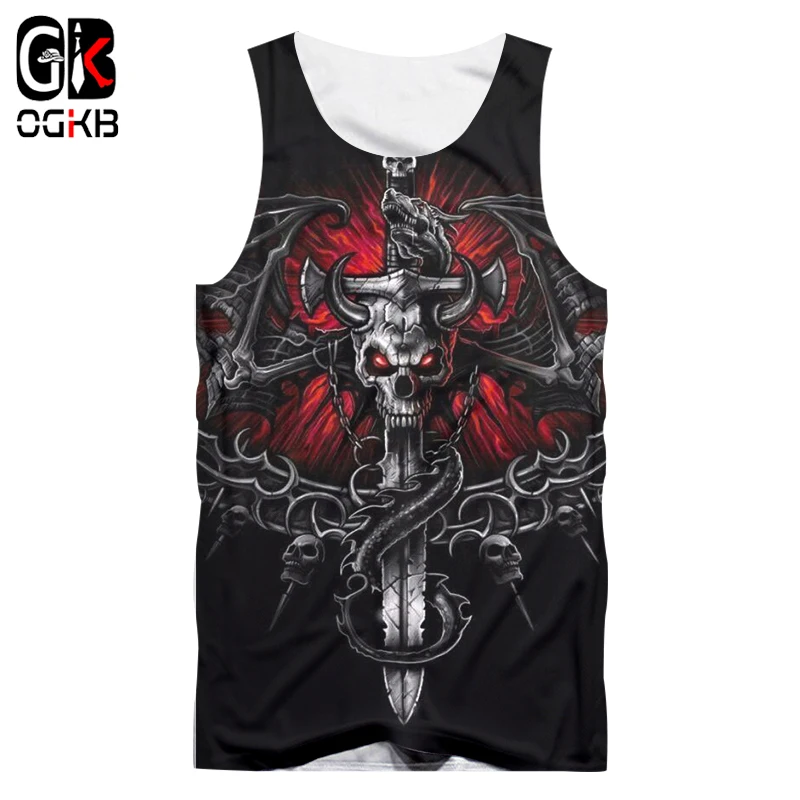 OGKB New Summer Tops Men's Cool Cross Skull Printed 3d Tank Top Singlets Man Hiphop Sleeveless Tee Shirt Undershirts Big Size
OGKB New Summer Tops Men's Cool Cross Skull Printed 3d Tank Top Singlets Man Hiphop Sleeveless Tee Shirt Undershirts Big Size