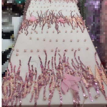 African 3D flowers beaded lace fabric French Embroidery tulle lace fabric African lace fabric with beads and sequins HX429-1
African 3D flowers beaded lace fabric French Embroidery tulle lace fabric African lace fabric with beads and sequins HX429-1