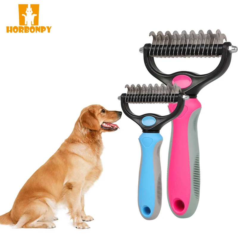 HORBONPY Dog Brush Comb Professional Double-sided Open Knot Massage Rake Cat Dog Hair Shedding Hair Remover Pet Grooming Tool
HORBONPY Dog Brush Comb Professional Double-sided Open Knot Massage Rake Cat Dog Hair Shedding Hair Remover Pet Grooming Tool