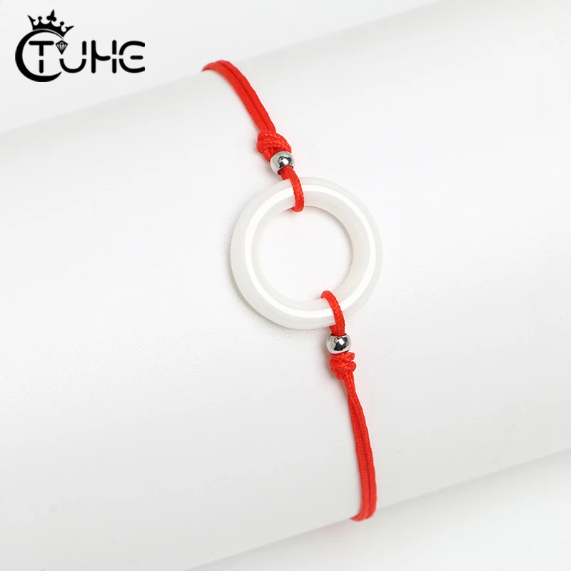 Handmade Ceramicl Love Circle Shape Charm Bracelet Thin Red Rope Thread String Bracelets For Men Women Couples
Handmade Ceramicl Love Circle Shape Charm Bracelet Thin Red Rope Thread String Bracelets For Men Women Couples