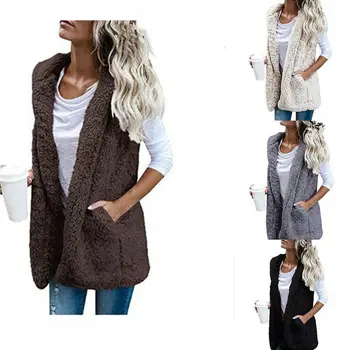 Women Faux Fur Gilet Plush Jacket Waistcoat Sleeveless Outwear Short Vest Coat
Women Faux Fur Gilet Plush Jacket Waistcoat Sleeveless Outwear Short Vest Coat