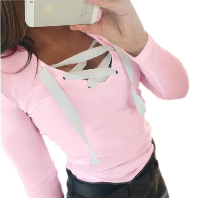 Sexy Casual Hoody Sweatshirts Long Sleeve Lace-up Shirts V-neck Bandage Women Hoodies Shirts Casual Sexy Women Tops GV371
Sexy Casual Hoody Sweatshirts Long Sleeve Lace-up Shirts V-neck Bandage Women Hoodies Shirts Casual Sexy Women Tops GV371