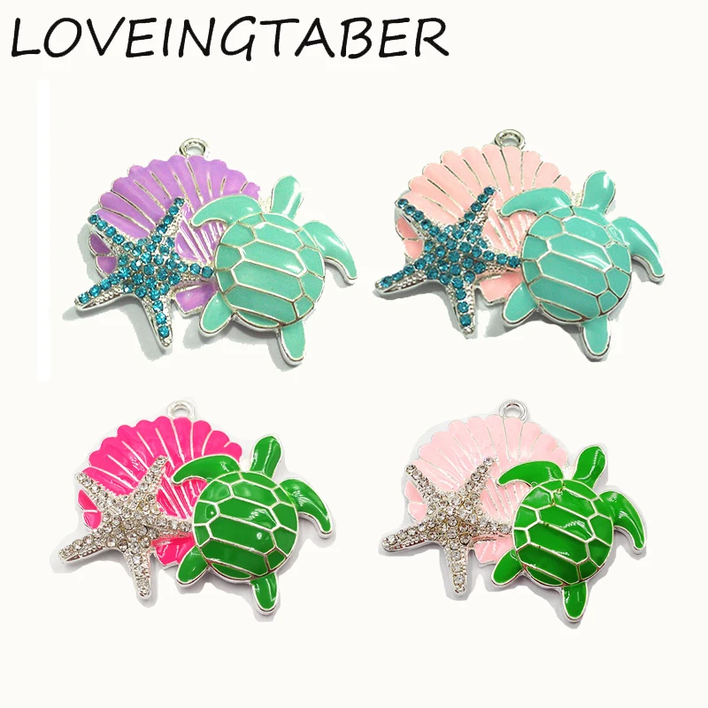 ( Choose Color First ) Newest Design 41mm*35mm 10pcs /lot Silver Ocean Theme Enamel & Rhinestone Pendant For Fashion Jewelry
( Choose Color First ) Newest Design 41mm*35mm 10pcs /lot Silver Ocean Theme Enamel & Rhinestone Pendant For Fashion Jewelry