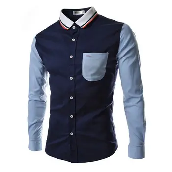 2018 Brand Shirts Men Long Sleeve Casual Male Slim Fit Spell Color Pocket Mens Dress Shirts Business Clothing Plus Size T7
2018 Brand Shirts Men Long Sleeve Casual Male Slim Fit Spell Color Pocket Mens Dress Shirts Business Clothing Plus Size T7