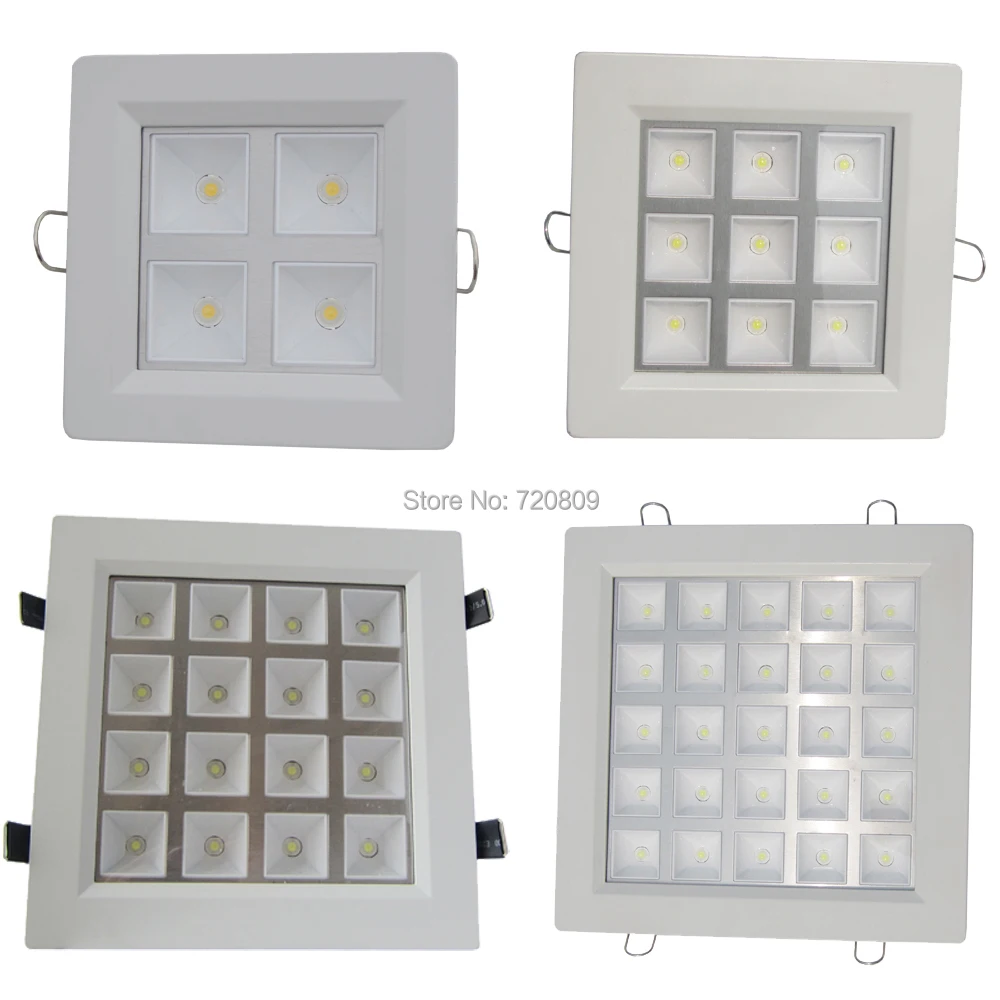 10pcs 4W/9W/16W/25W LED Grille Lamp Warm white/White Panel White Square Recessed Light
10pcs 4W/9W/16W/25W LED Grille Lamp Warm white/White Panel White Square Recessed Light